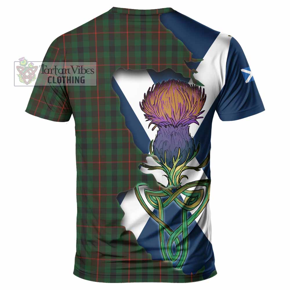 Tartan Vibes Clothing Tennant Tartan Family Crest T-Shirt Scottish Thistle Celtic Inspired