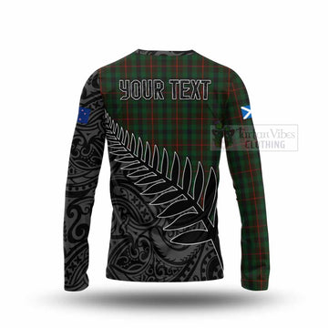 Tennant Crest Tartan Long Sleeve T-Shirt with New Zealand Silver Fern Half Style - Tartan Vibes Clothing
