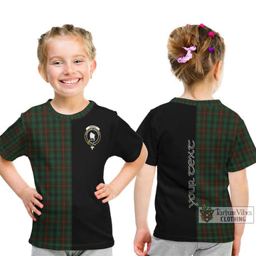Tennant Tartan Kid T-Shirt with Family Crest and Half Of Me Style - Tartan Vibes Clothing