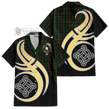 Tennant Tartan Hawaiian Shirt with Family Crest and Celtic Symbol Style - Tartan Vibes Clothing