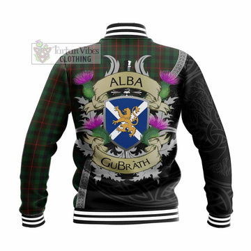 Tennant Tartan Family Crest Baseball Jacket Lion Rampant Royal Thistle Shield Celtic Inspired - Tartan Vibes Clothing