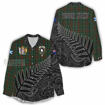 Tennant Crest Tartan Women's Casual Shirt with New Zealand Silver Fern Half Style - Tartan Vibes Clothing