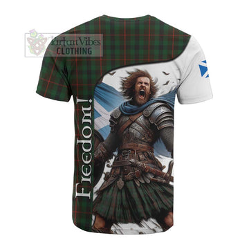 Tartan Vibes Clothing Tennant Crest Tartan Cotton T-shirt Inspired by the Freedom of Scottish Warrior