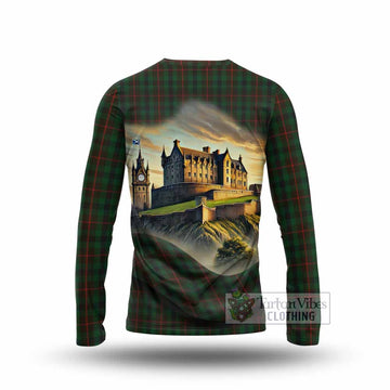 Tennant Tartan Family Crest Long Sleeve T-Shirt with Scottish Ancient Castle Style - Tartan Vibes Clothing