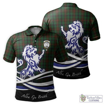 Tennant Tartan Polo Shirt with Alba Gu Brath Regal Lion Emblem