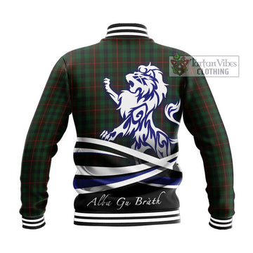 Tennant Tartan Baseball Jacket with Alba Gu Brath Regal Lion Emblem - Tartan Vibes Clothing