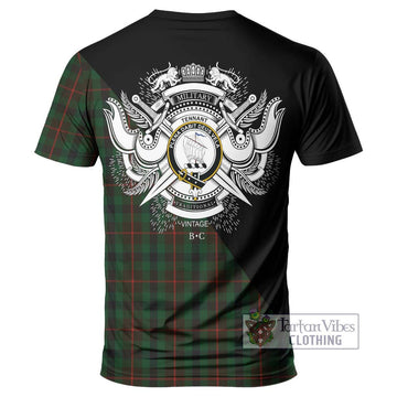 Tennant Tartan T-Shirt with Family Crest and Military Logo Style - Tartan Vibes Clothing