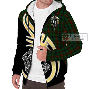 Tennant Tartan Sherpa Hoodie with Family Crest and Celtic Symbol Style - Tartan Vibes Clothing