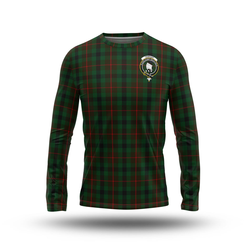 Tennant Tartan Long Sleeve T-Shirt with Family Crest - Tartan Vibes Clothing
