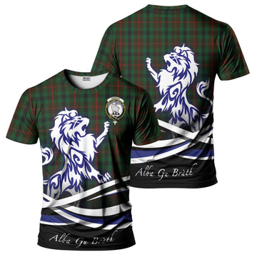 Tennant Tartan T-Shirt with Alba Gu Brath Regal Lion Emblem - Tartan Vibes Clothing