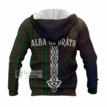 Tennant Tartan Family Crest Knitted Hoodie Alba Gu Brath Be Brave Lion Ancient Style - Tartan Vibes Clothing