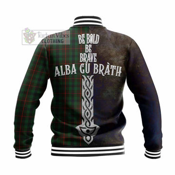 Tennant Tartan Family Crest Baseball Jacket Alba Gu Brath Be Brave Lion Ancient Style - Tartan Vibes Clothing