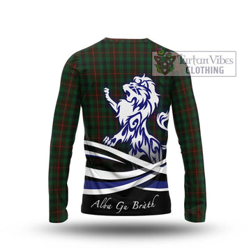 Tennant Tartan Long Sleeve T-Shirt with Alba Gu Brath Regal Lion Emblem - Tartan Vibes Clothing