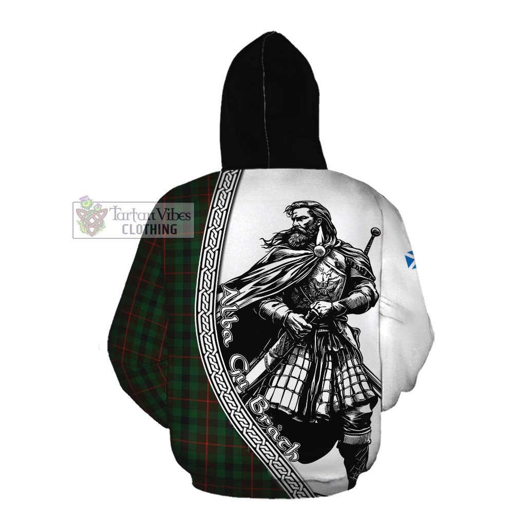 Tennant Tartan Clan Crest Cotton Hoodie with Highlander Warrior Celtic Style Pullover Hoodie - Tartan Vibes Clothing