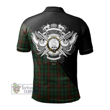 Tennant Tartan Polo Shirt with Family Crest and Military Logo Style - Tartan Vibes Clothing