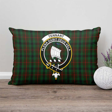 Tennant Tartan Pillow Cover with Family Crest