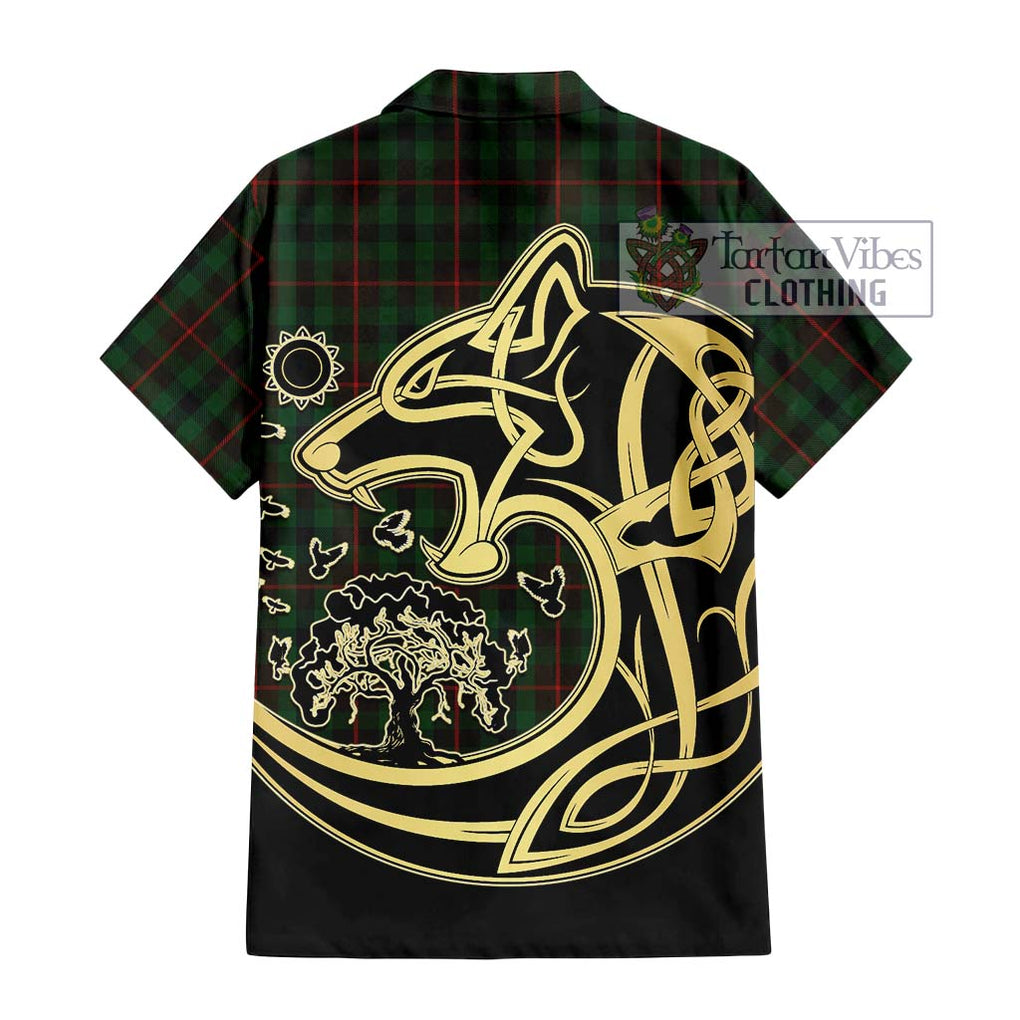 Tennant Tartan Hawaiian Shirt with Family Crest Celtic Wolf Style - Tartan Vibes Clothing