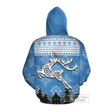 Tennant Clan Christmas Cotton Hoodie Celtic Reindeer Style Pullover Hoodie - Tartan Vibes Clothing