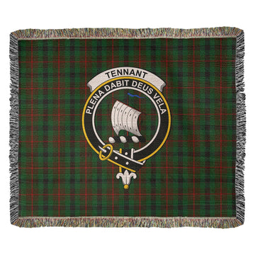Tennant Tartan Woven Blanket with Family Crest