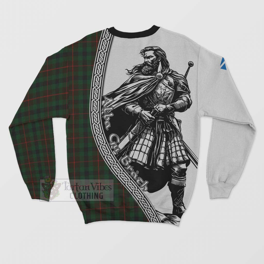 Tennant Tartan Clan Crest Sweatshirt with Highlander Warrior Celtic Style - Tartan Vibes Clothing