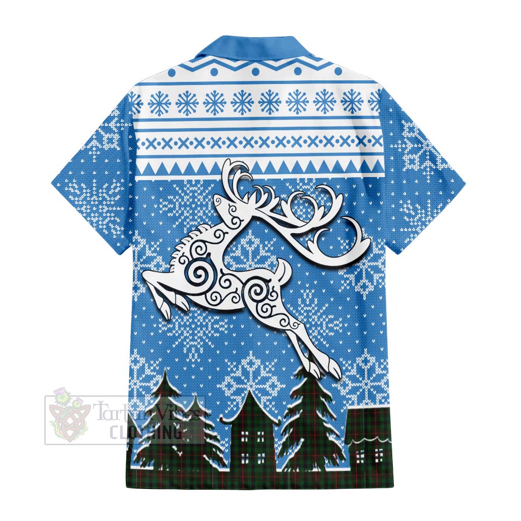 Tennant Clan Christmas Hawaiian Shirt Celtic Reindeer Style - Tartan Vibes Clothing