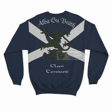 Tennant Tartan Lion Rampant Sweatshirt Proudly Display Your Heritage with Alba Gu Brath and Clan Name - Tartan Vibes Clothing