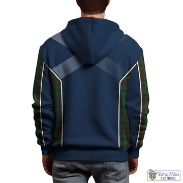 Tennant Tartan Hoodie with Family Crest and Scottish Thistle Vibes Sport Style
