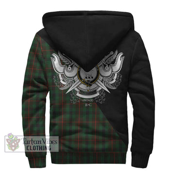 Tennant Tartan Sherpa Hoodie with Family Crest and Military Logo Style - Tartan Vibes Clothing