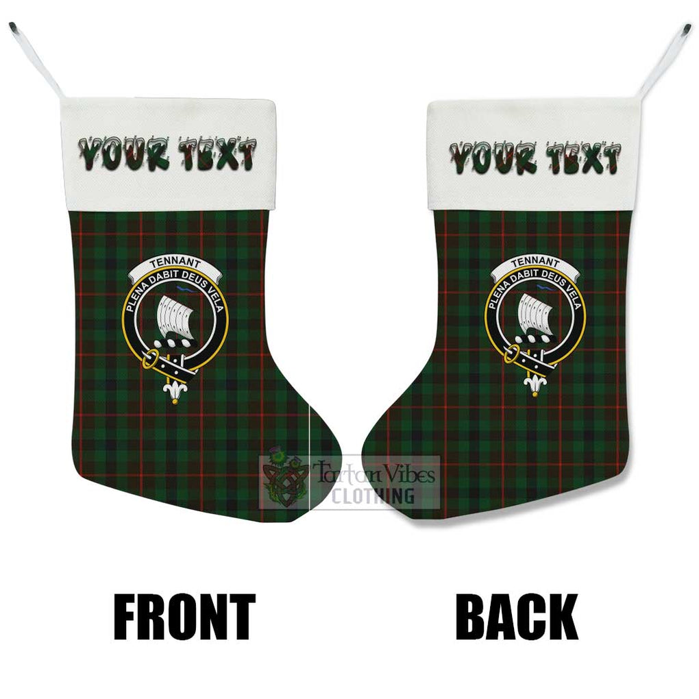 Tartan Vibes Clothing Tennant Tartan Family Crest Christmas Stocking with Personalized Text