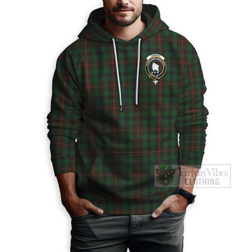 Tennant Tartan Hoodie with Family Crest and Bearded Skull Holding Bottles of Whiskey - Tartan Vibes Clothing