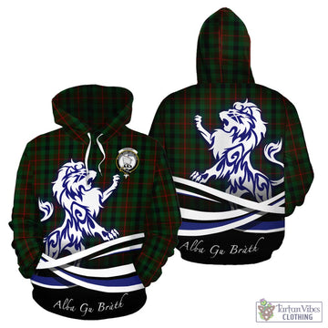 Tennant Tartan Hoodie with Alba Gu Brath Regal Lion Emblem - Tartan Vibes Clothing