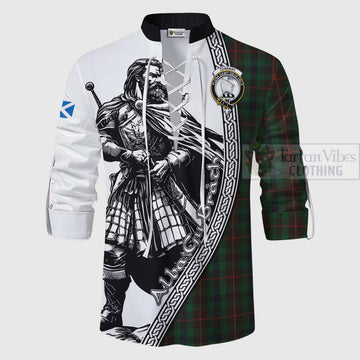 Tennant Tartan Clan Crest Ghillie Kilt Shirt with Highlander Warrior Celtic Style - Tartan Vibes Clothing
