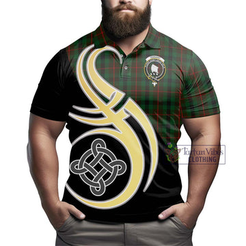 Tennant Tartan Polo Shirt with Family Crest and Celtic Symbol Style - Tartan Vibes Clothing