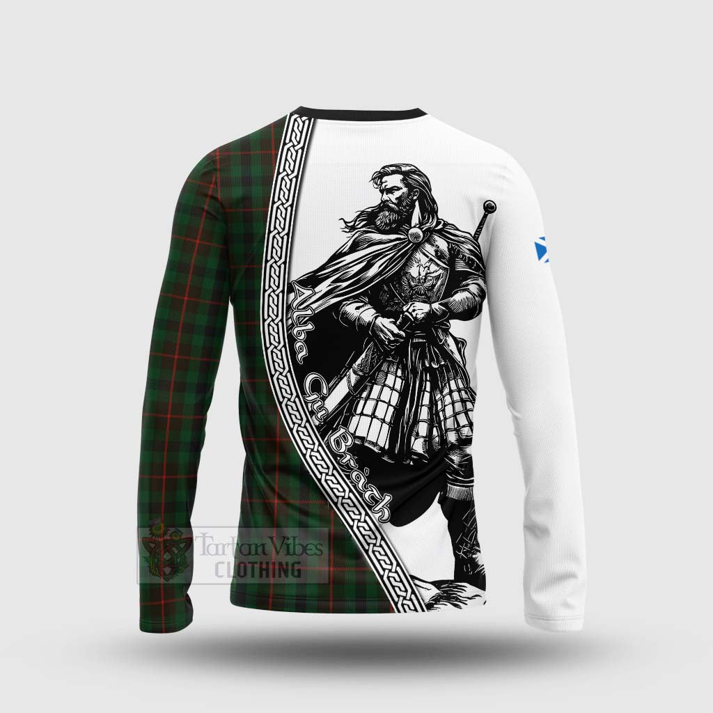 Tennant Tartan Clan Crest Long Sleeve T-Shirt with Highlander Warrior Celtic Style - Tartan Vibes Clothing