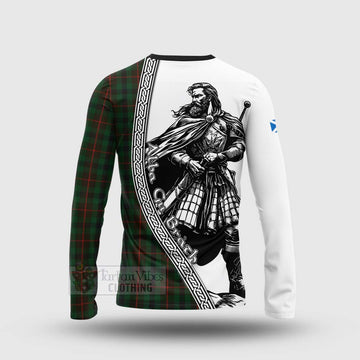 Tennant Tartan Clan Crest Long Sleeve T-Shirt with Highlander Warrior Celtic Style - Tartan Vibes Clothing