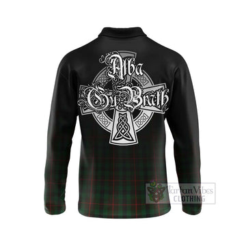Tennant Tartan Long Sleeve Polo Shirt Featuring Alba Gu Brath Family Crest Celtic Inspired - Tartan Vibes Clothing