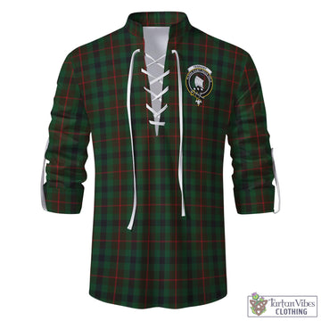 Tennant Tartan Men's Scottish Traditional Jacobite Ghillie Kilt Shirt with Family Crest - Tartan Vibes Clothing
