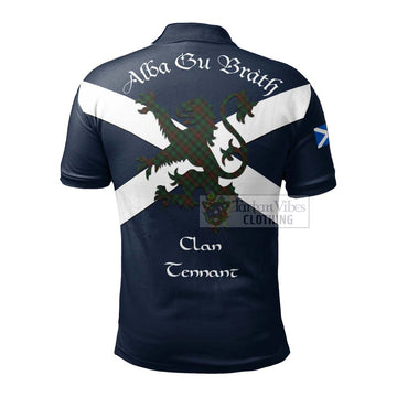 Tennant Tartan Lion Rampant Polo Shirt Proudly Display Your Heritage with Alba Gu Brath and Clan Name - Tartan Vibes Clothing