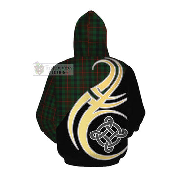 Tennant Tartan Cotton Hoodie with Family Crest and Celtic Symbol Style Pullover Hoodie - Tartan Vibes Clothing
