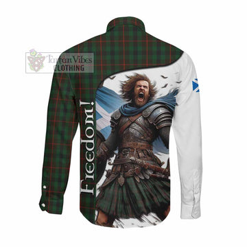 Tennant Crest Tartan Long Sleeve Button Shirt Inspired by the Freedom of Scottish Warrior Men's Shirt - Tartan Vibes Clothing