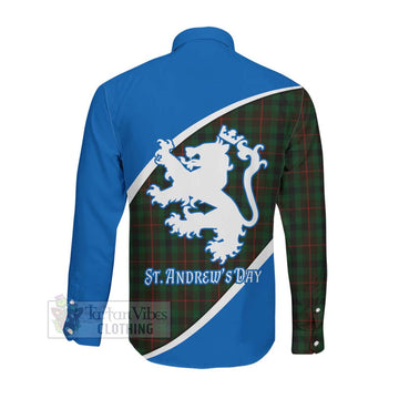 Tennant Family Crest Tartan Long Sleeve Button Shirt Celebrate Saint Andrew's Day in Style Men's Shirt - Tartan Vibes Clothing