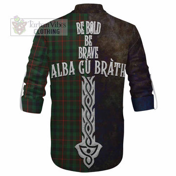 Tennant Tartan Family Crest Ghillie Kilt Shirt Alba Gu Brath Be Brave Lion Ancient Style - Tartan Vibes Clothing