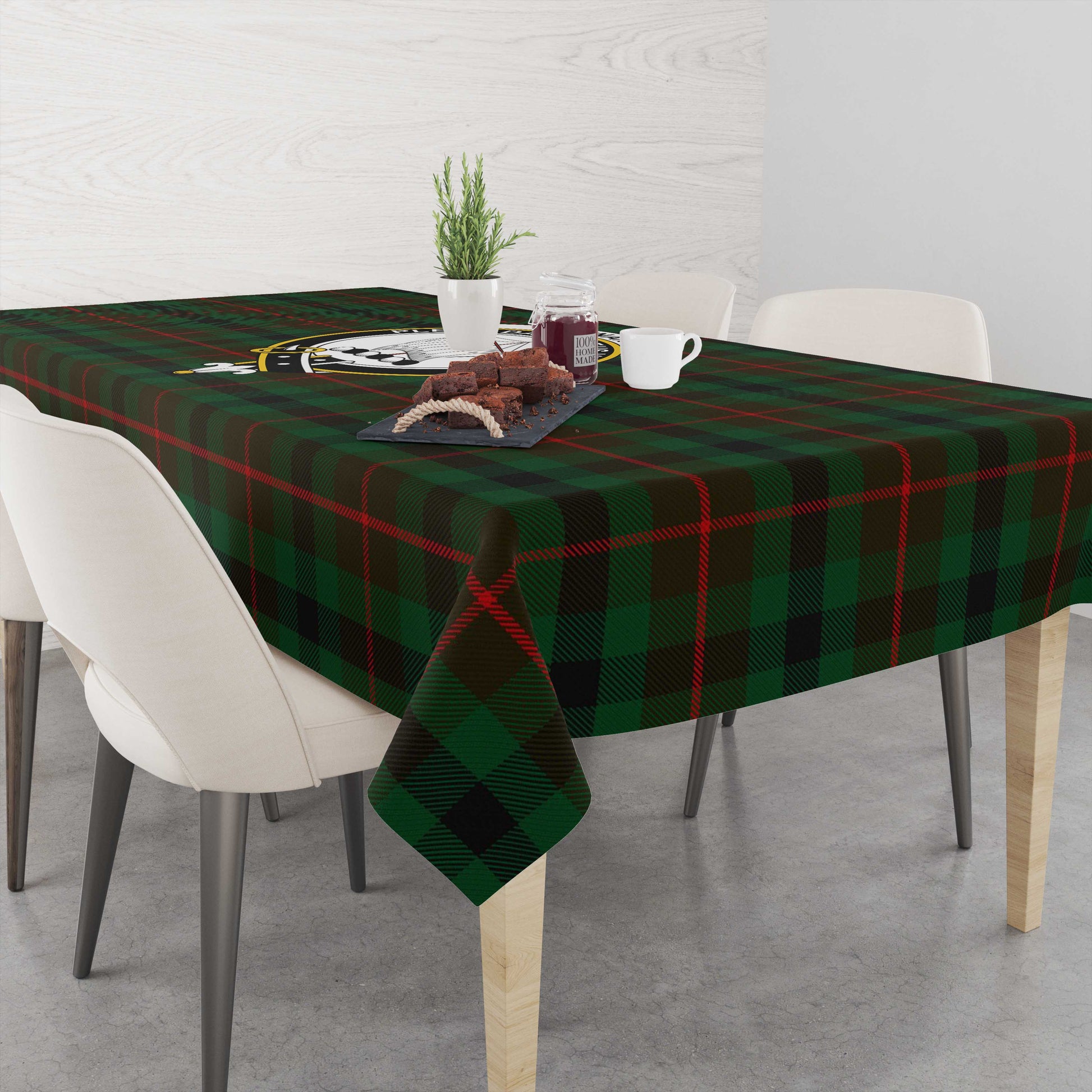 Tennant Tartan Tablecloth with Family Crest M 39.4"x59"(100x150cm) - Tartan Vibes Clothing