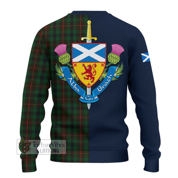 Tennant Tartan Ugly Sweater Alba with Scottish Lion Royal Arm Half Style - Tartan Vibes Clothing