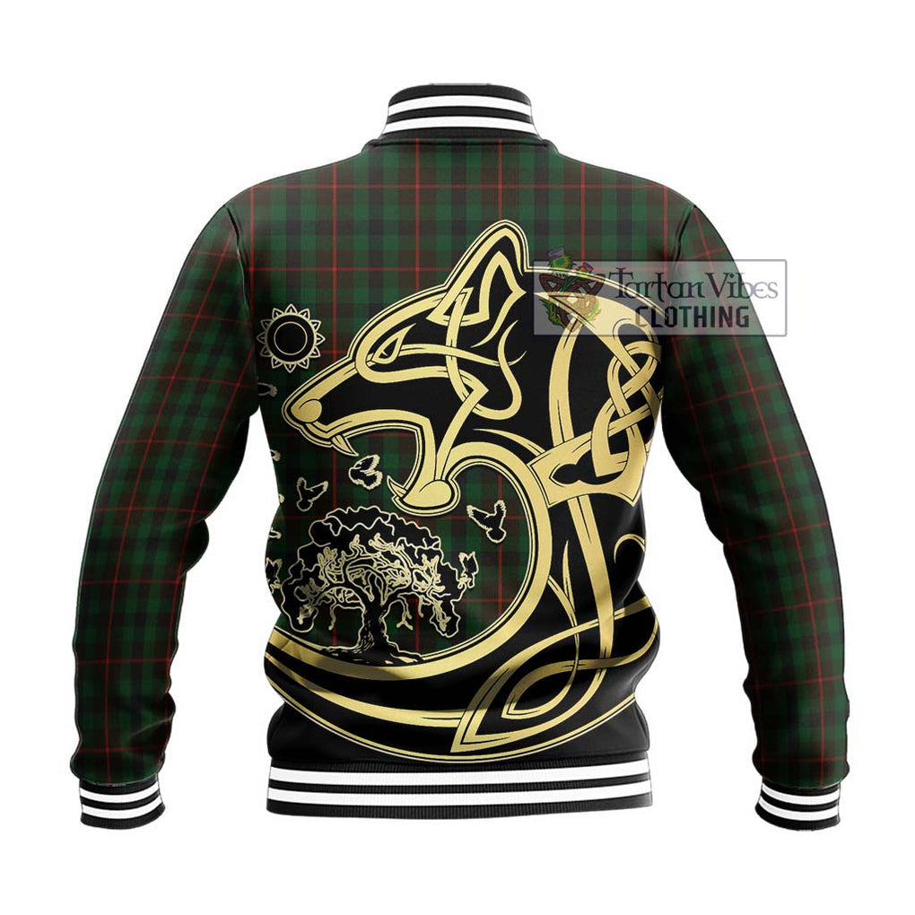 Tennant Tartan Baseball Jacket with Family Crest Celtic Wolf Style - Tartan Vibes Clothing