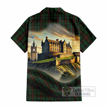 Tennant Tartan Family Crest Hawaiian Shirt with Scottish Ancient Castle Style - Tartan Vibes Clothing