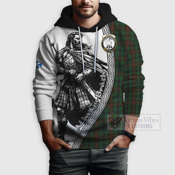 Tennant Tartan Clan Crest Hoodie with Highlander Warrior Celtic Style - Tartan Vibes Clothing