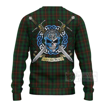 Tennant Tartan Ugly Sweater with Family Crest Celtic Skull Style - Tartan Vibes Clothing
