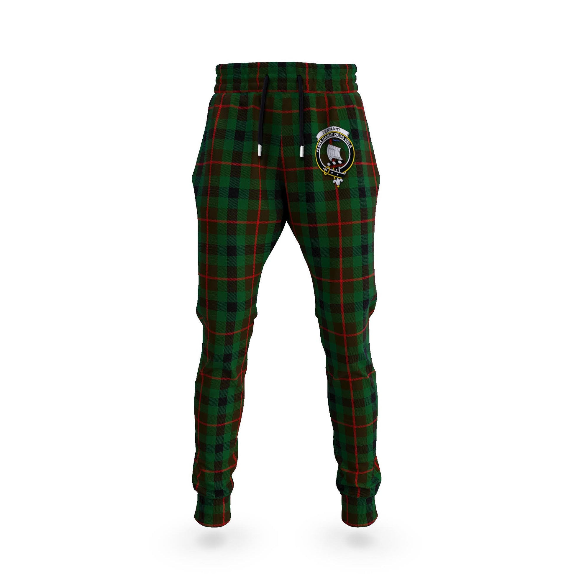 Tennant Tartan Joggers Pants with Family Crest 5XL - Tartan Vibes Clothing