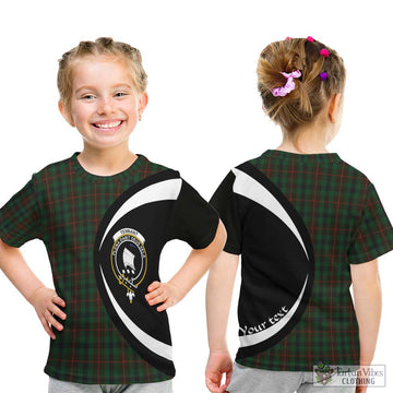 Tennant Tartan Kid T-Shirt with Family Crest Circle Style - Tartan Vibes Clothing